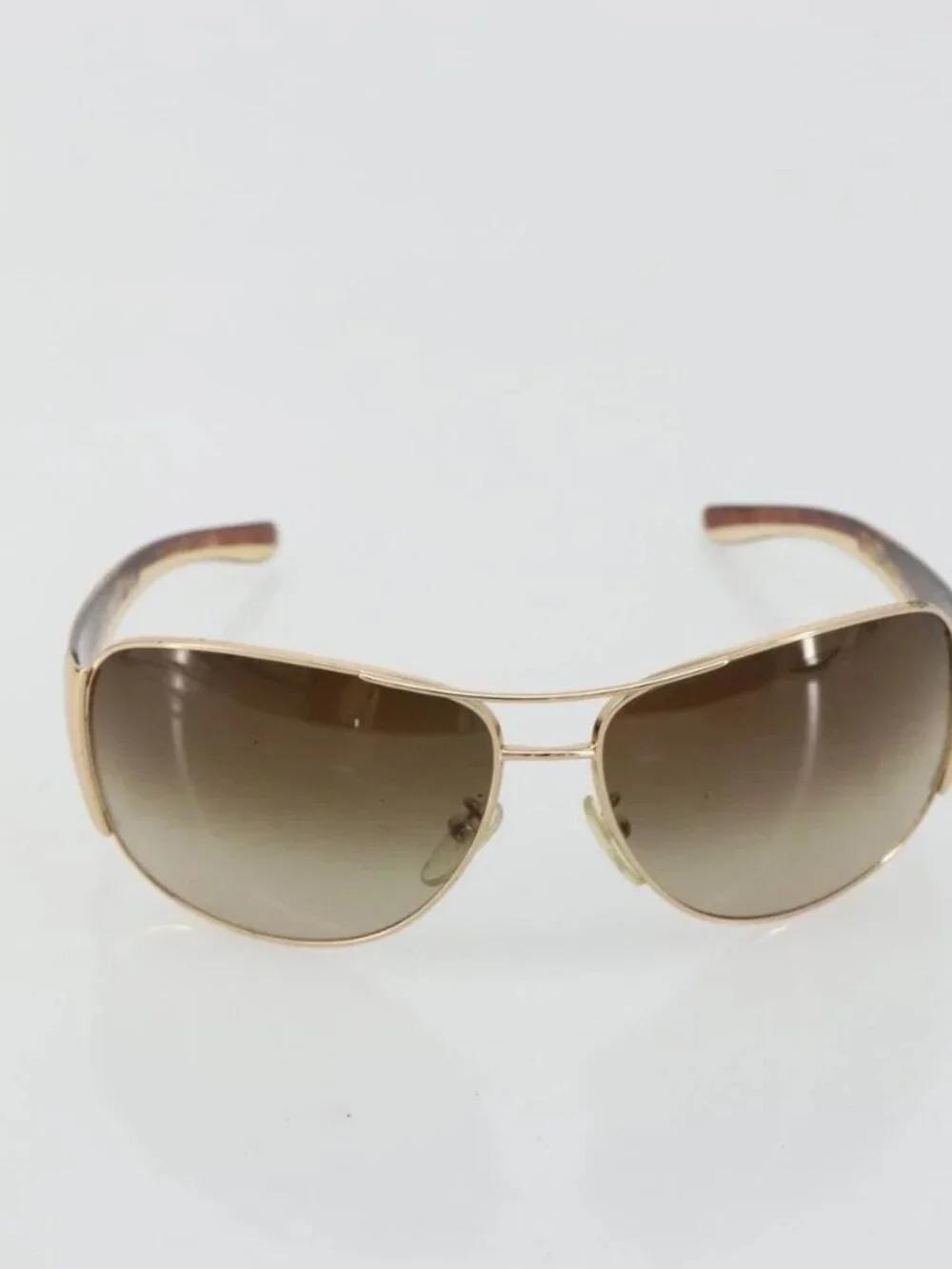 PRADA Tortoise Sunglasses plastic Brown Auth